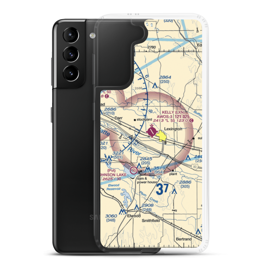 Jim Kelly Field (LXN) VFR Sectional Samsung Case Samsung Galaxy S21 Plus model shown