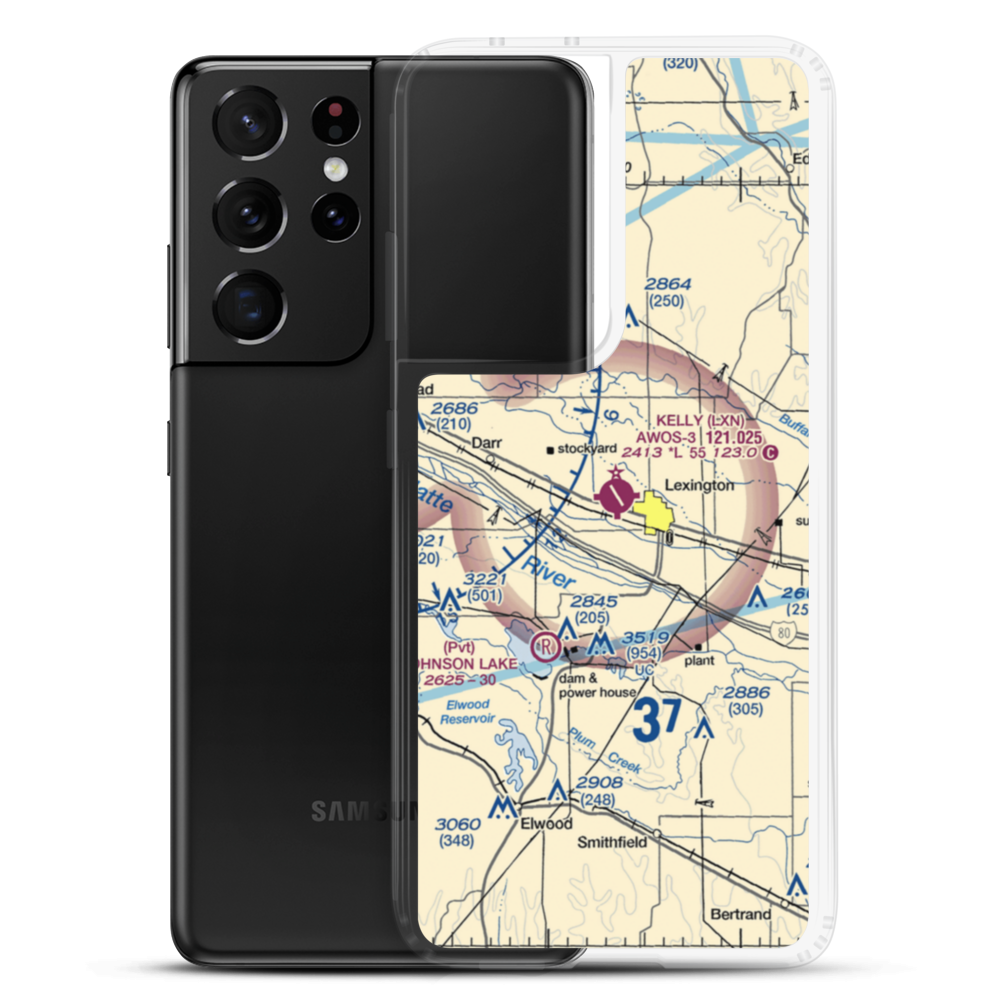 Jim Kelly Field (LXN) VFR Sectional Samsung Case Samsung Galaxy S21 Ultra model shown