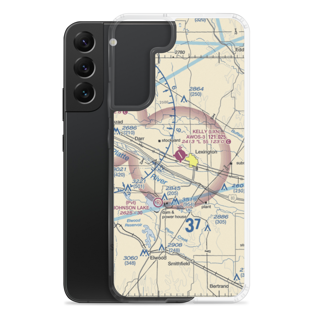 Jim Kelly Field (LXN) VFR Sectional Samsung Case Samsung Galaxy S22 Plus model shown