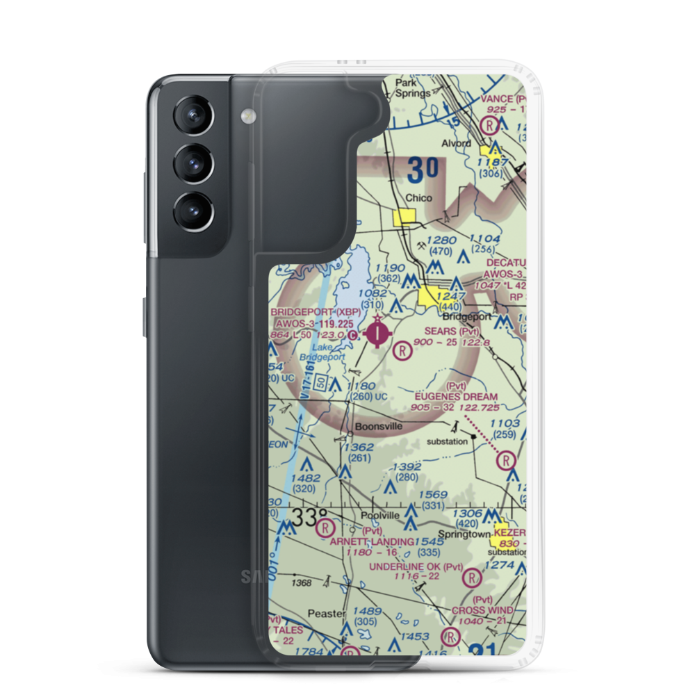 Jim Sears Airport (3TA7) VFR Sectional Samsung Case Samsung Galaxy S21 model shown