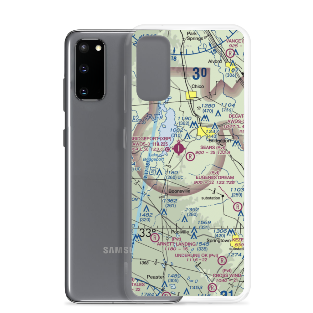 Jim Sears Airport (3TA7) VFR Sectional Samsung Case Samsung Galaxy S20 model shown