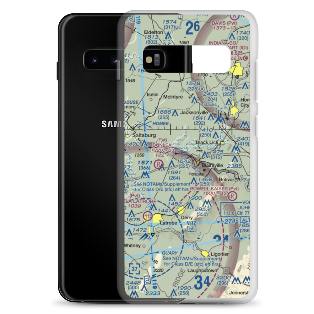 Jim Shearer South Airport (BSI) VFR Sectional Samsung Case Samsung Galaxy S10+ model shown