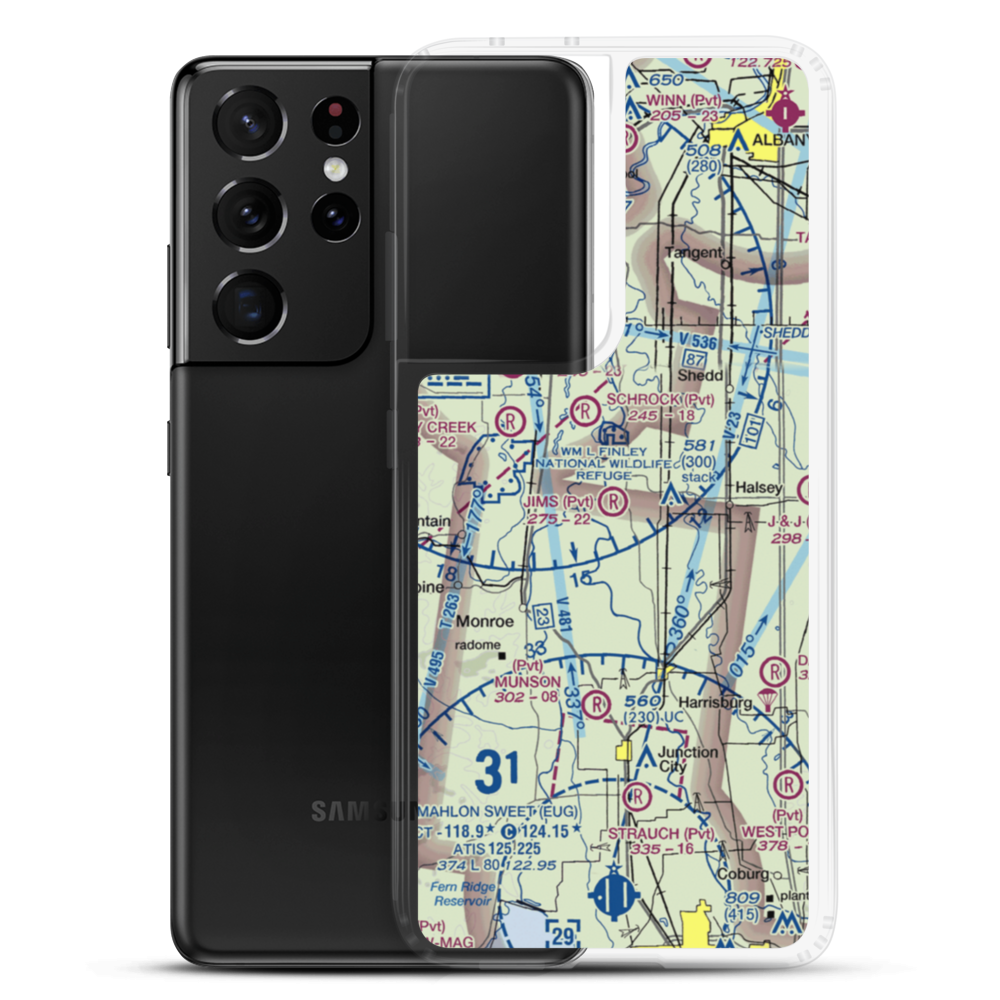 Jim's Airstrip (OG16) VFR Sectional Samsung Case Samsung Galaxy S21 Ultra model shown