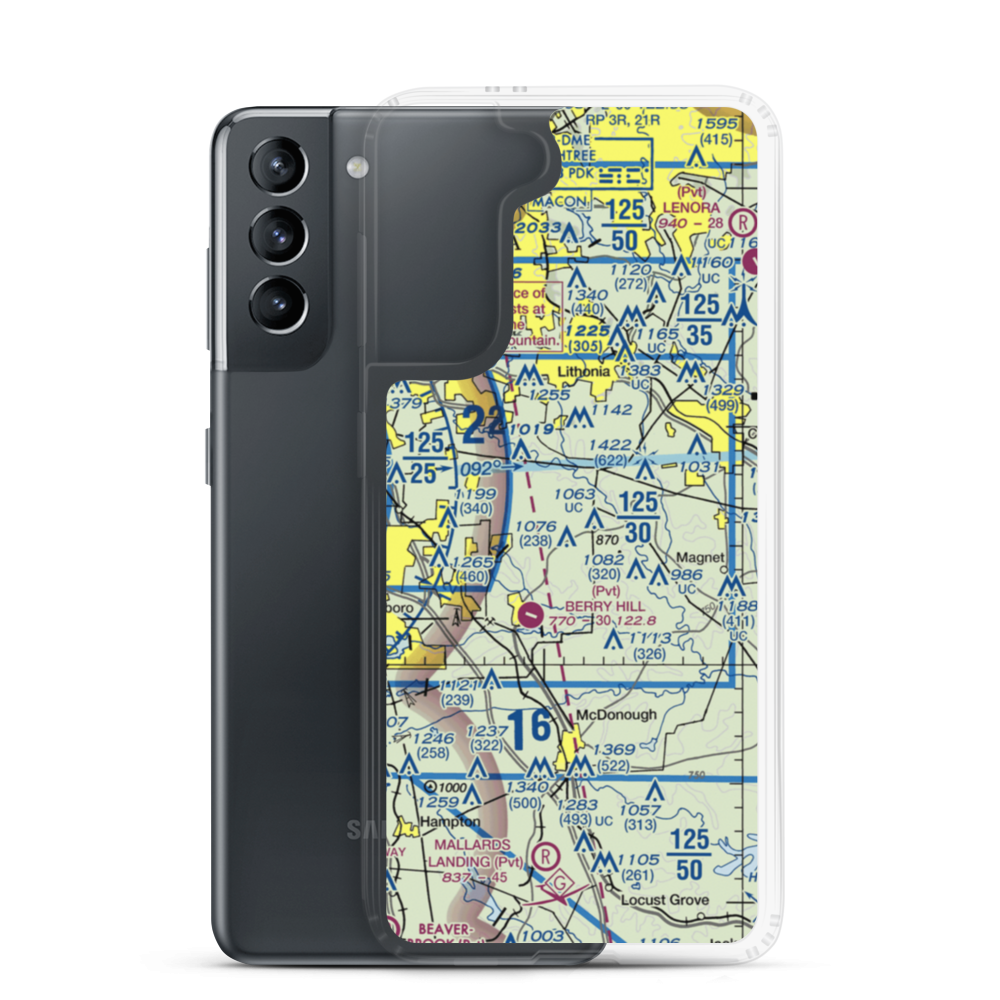 Jim's Private Airport (US-0086) VFR Sectional Samsung Case Samsung Galaxy S21 model shown