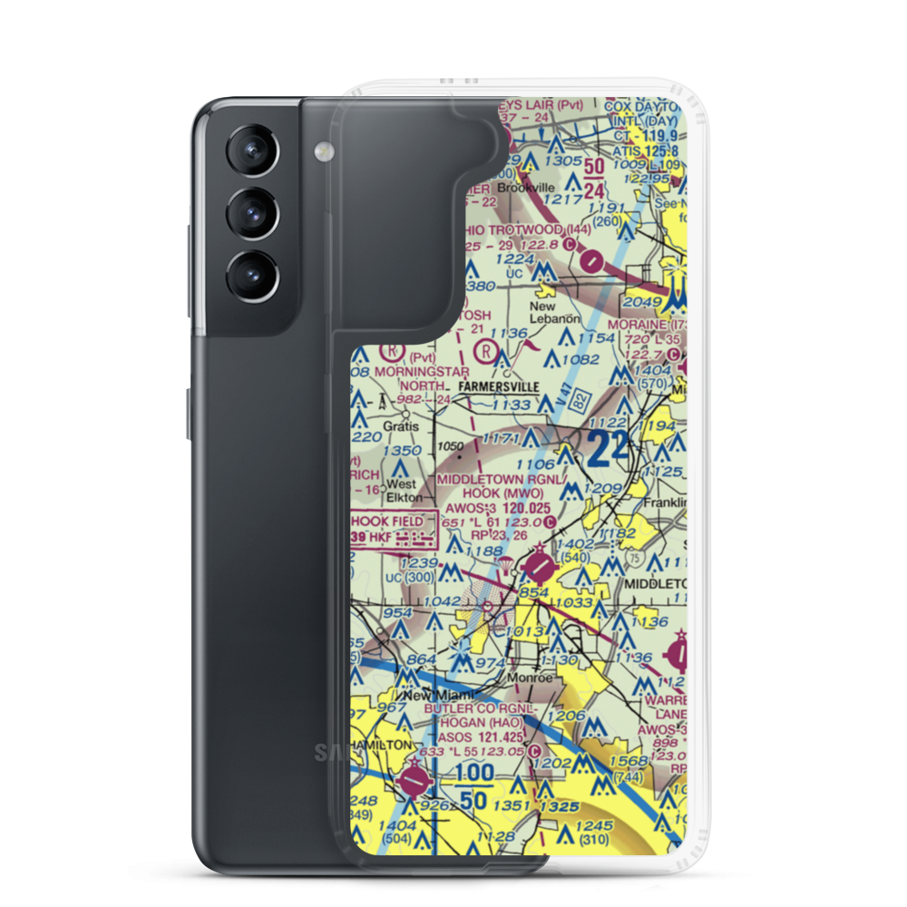 Jims Airport (OH63) VFR Sectional Samsung Case Samsung Galaxy S21 model shown
