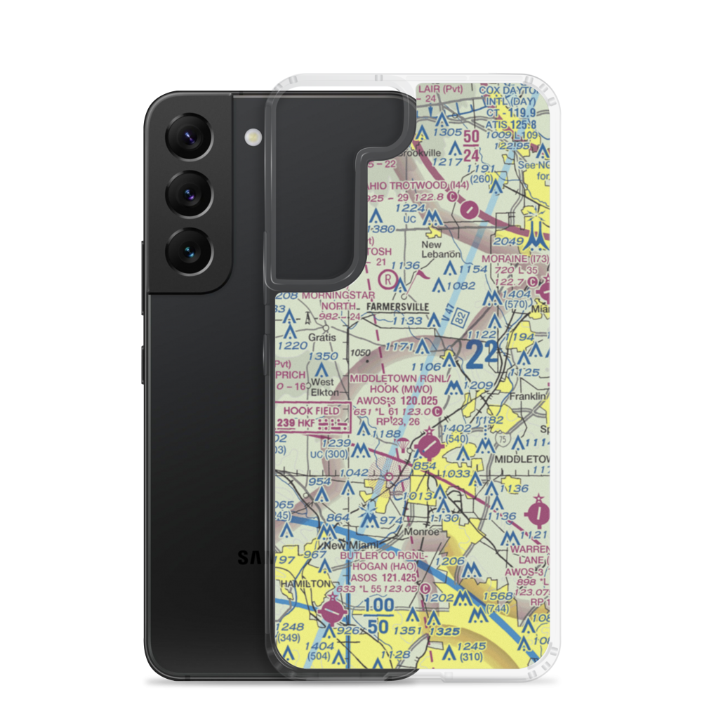 Jims Airport (OH63) VFR Sectional Samsung Case Samsung Galaxy S22 model shown