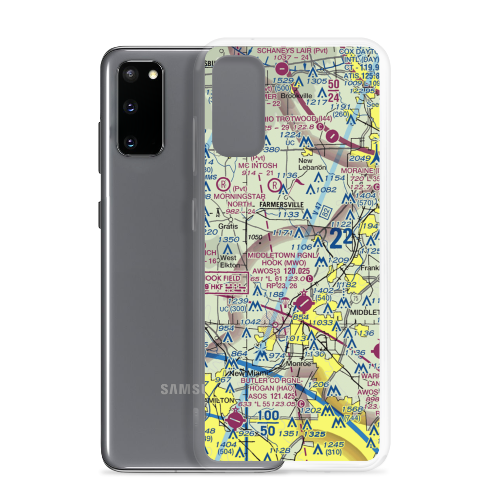 Jims Airport (OH63) VFR Sectional Samsung Case Samsung Galaxy S20 model shown