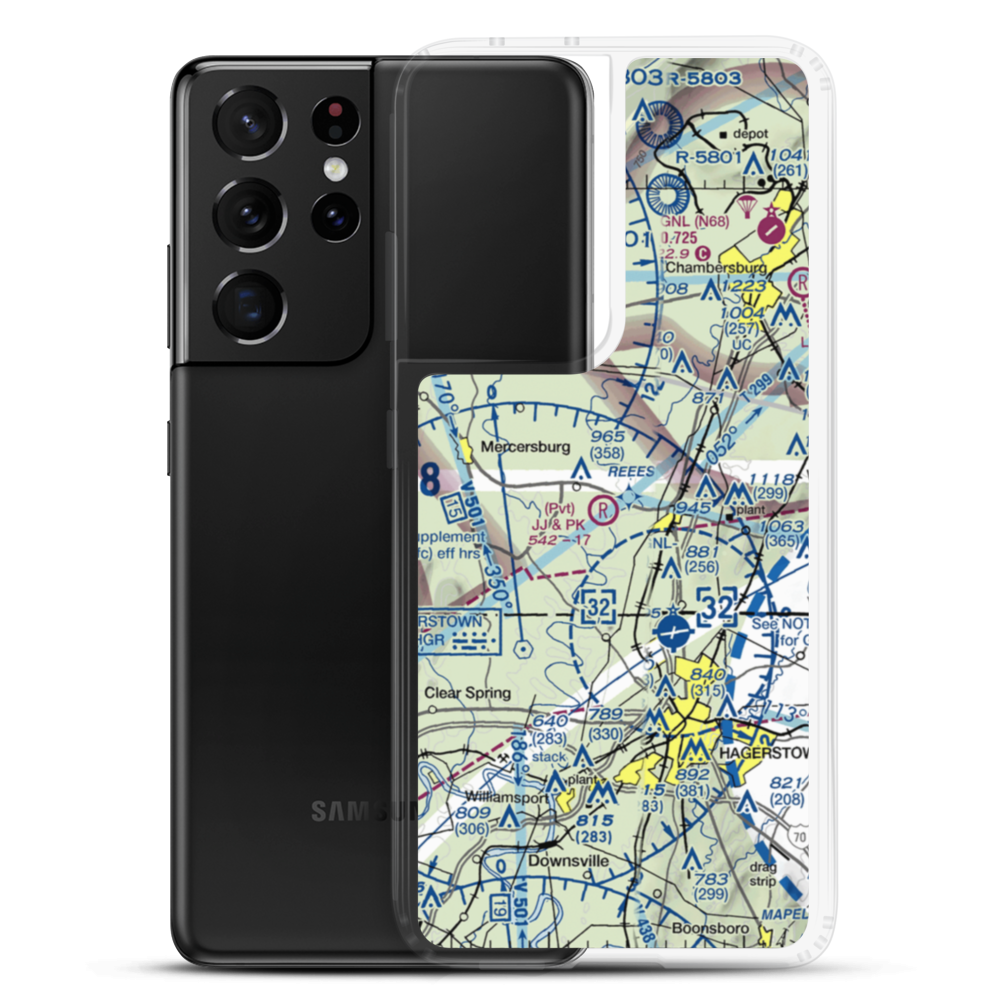 JJ & PK Airport (PA08) VFR Sectional Samsung Case Samsung Galaxy S21 Ultra model shown