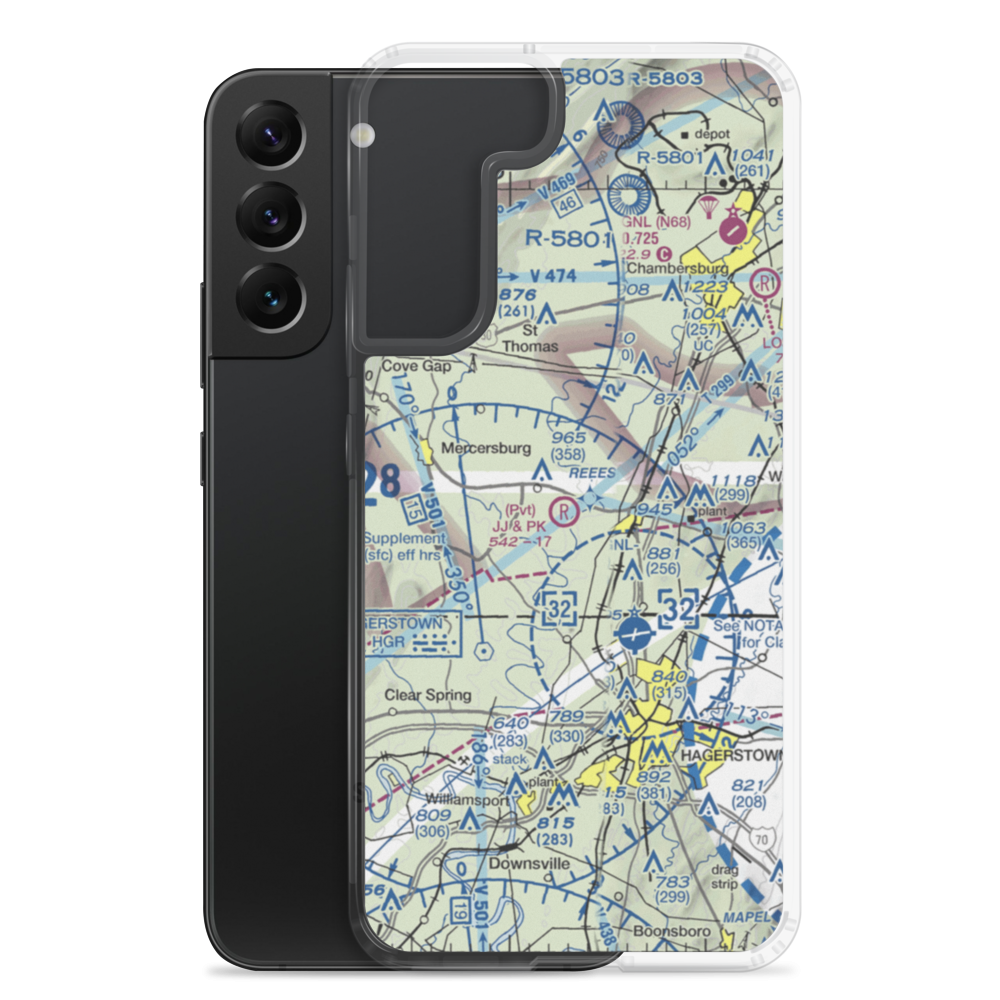 JJ & PK Airport (PA08) VFR Sectional Samsung Case Samsung Galaxy S22 Plus model shown