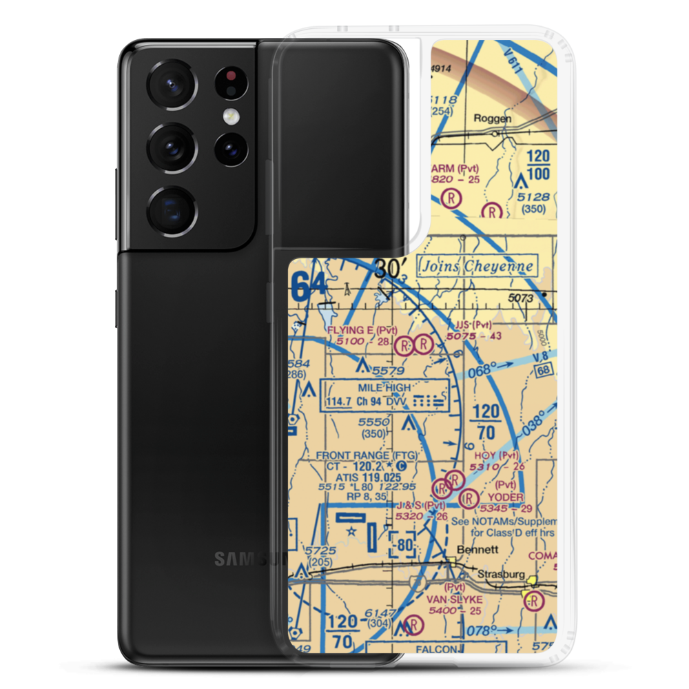 Jjs Airport (CO56) VFR Sectional Samsung Case Samsung Galaxy S21 Ultra model shown