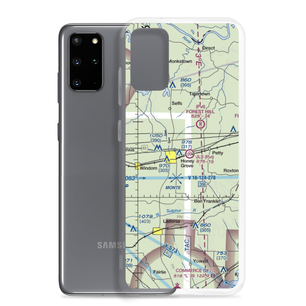 JLS Farms Airport (02XA) VFR Sectional Samsung Case Samsung Galaxy S20 Plus model shown