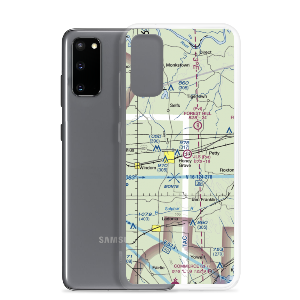 JLS Farms Airport (02XA) VFR Sectional Samsung Case Samsung Galaxy S20 model shown