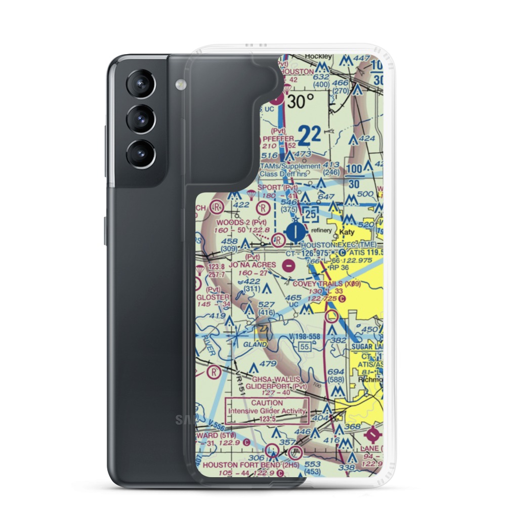 Jo Na Acres Airport (TA03) VFR Sectional Samsung Case Samsung Galaxy S21 model shown