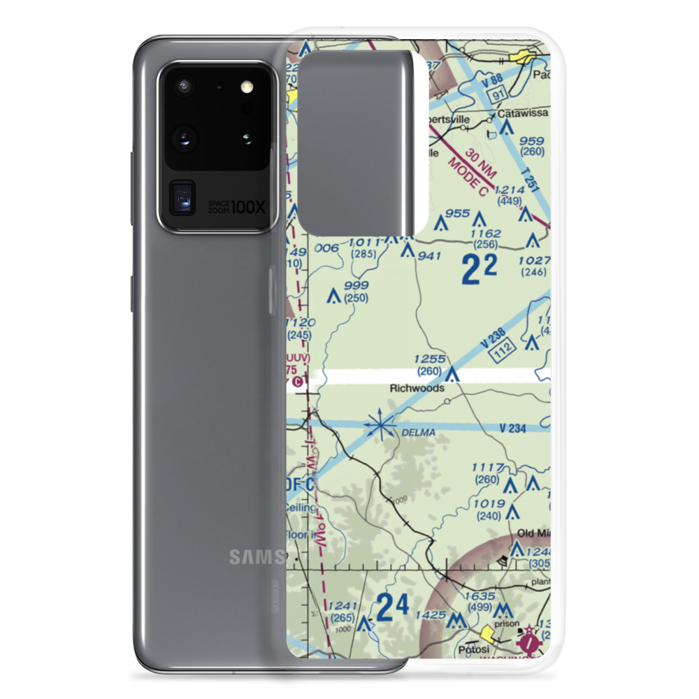 Joan Lake Airport (8MO4) VFR Sectional Samsung Case Samsung Galaxy S20 Ultra model shown