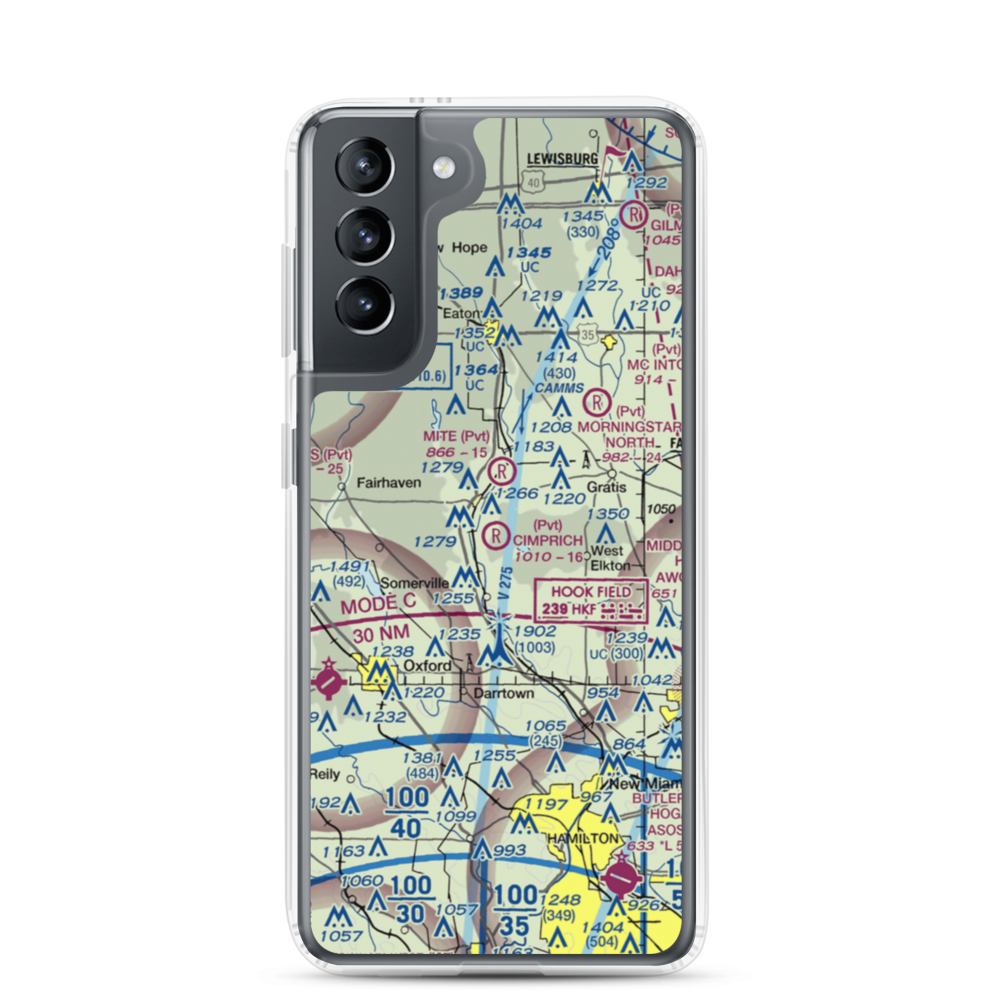 Joe Cimprich Airport (90OI) VFR Sectional Samsung Case Samsung Galaxy S21 model shown