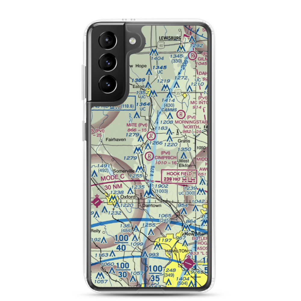 Joe Cimprich Airport (90OI) VFR Sectional Samsung Case Samsung Galaxy S21 Plus model shown