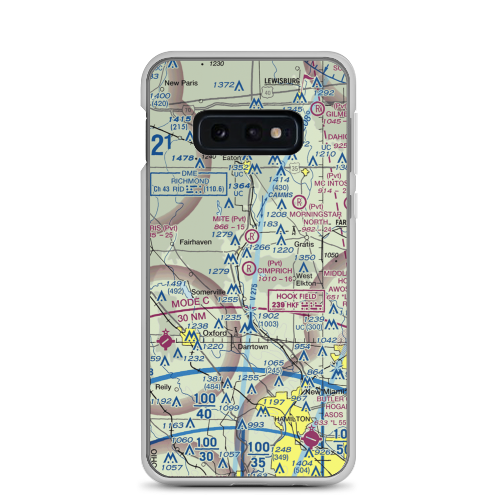 Joe Cimprich Airport (90OI) VFR Sectional Samsung Case Samsung Galaxy S10e model shown