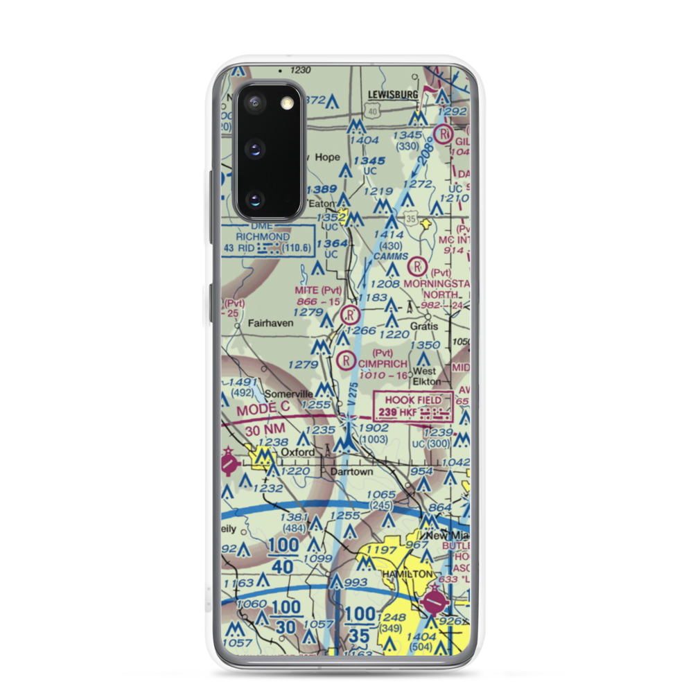 Joe Cimprich Airport (90OI) VFR Sectional Samsung Case Samsung Galaxy S20 model shown
