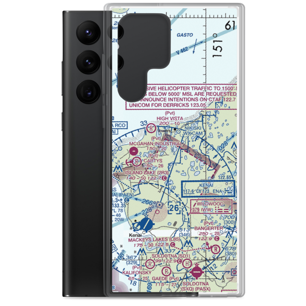 Joe Clouds Seaplane Base (03AK) VFR Sectional Samsung Case Samsung Galaxy S22 Ultra model shown