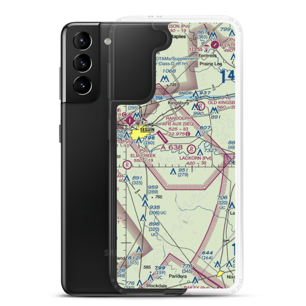 Joe Fleming Field (US-0046) VFR Sectional Samsung Case Samsung Galaxy S21 Plus model shown