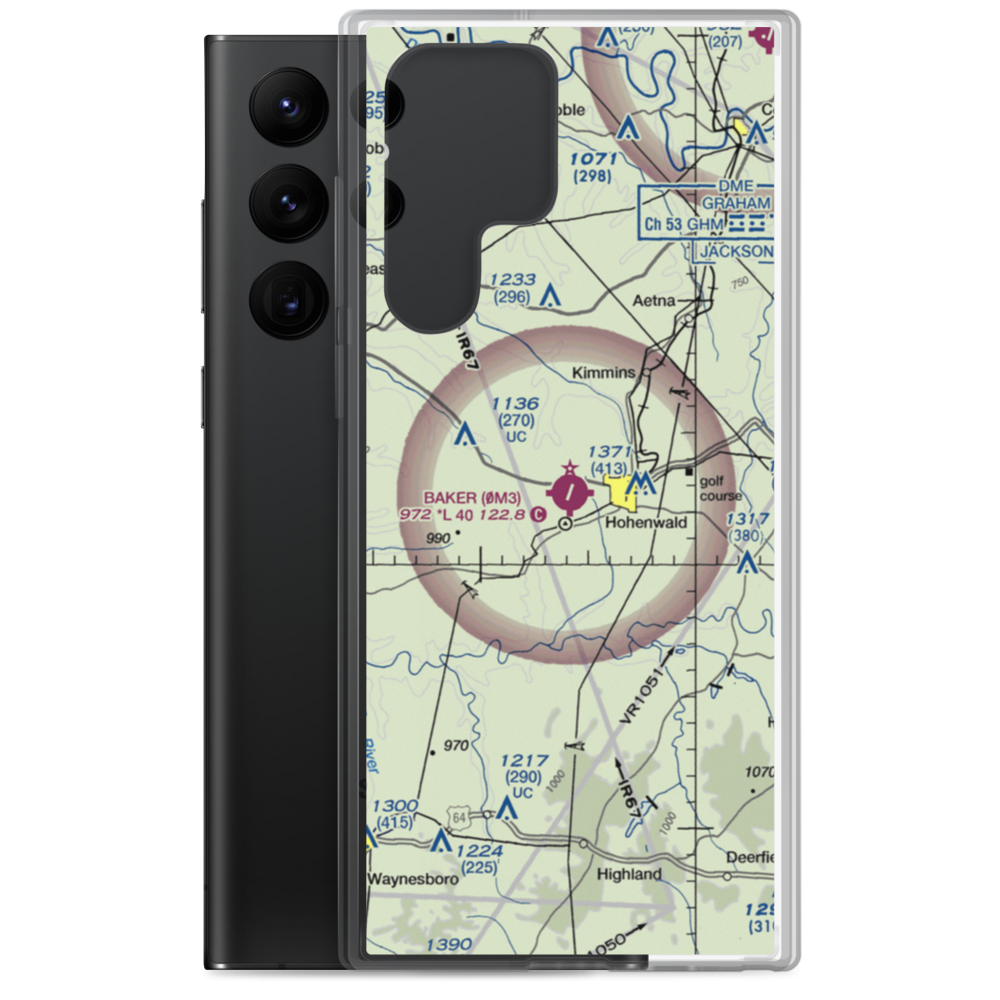 John A Baker Field (0M3) VFR Sectional Samsung Case Samsung Galaxy S22 Ultra model shown