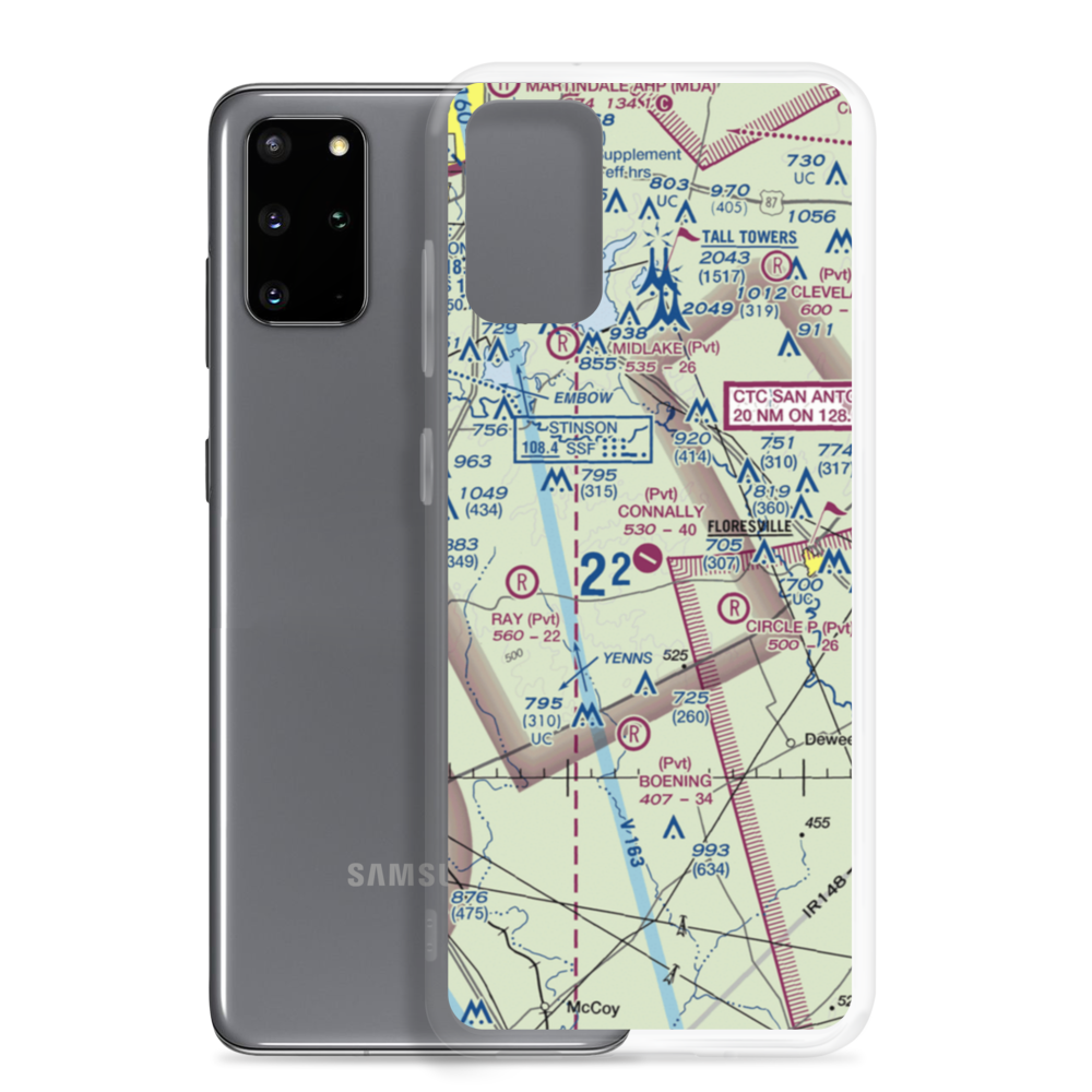 John B Connally Ranch Airport (8TA0) VFR Sectional Samsung Case Samsung Galaxy S20 Plus model shown
