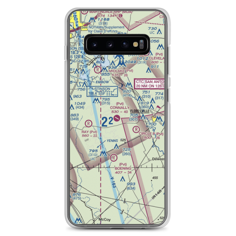 John B Connally Ranch Airport (8TA0) VFR Sectional Samsung Case Samsung Galaxy S10+ model shown