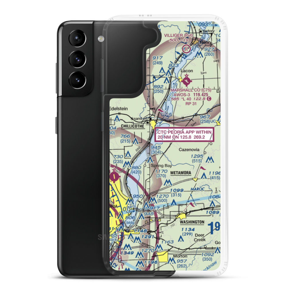 John D Rennick Airport (IS62) VFR Sectional Samsung Case Samsung Galaxy S21 Plus model shown