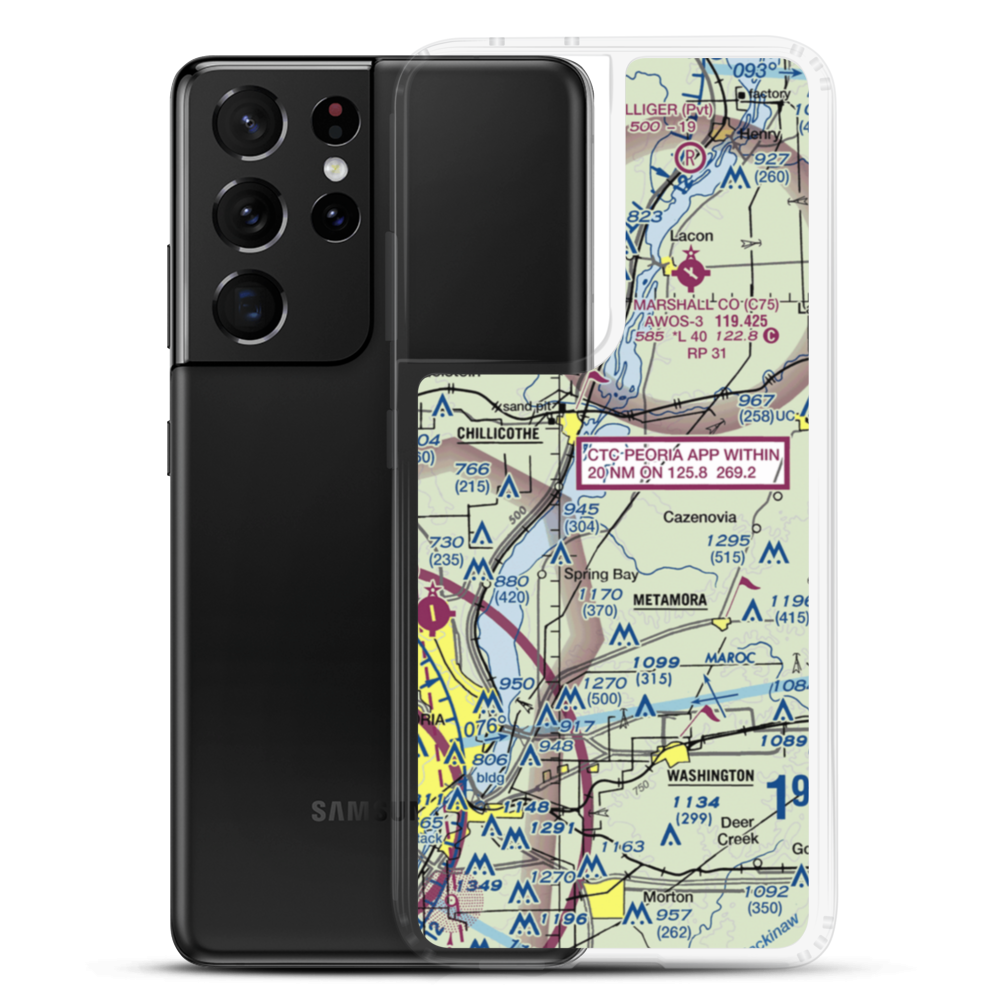 John D Rennick Airport (IS62) VFR Sectional Samsung Case Samsung Galaxy S21 Ultra model shown