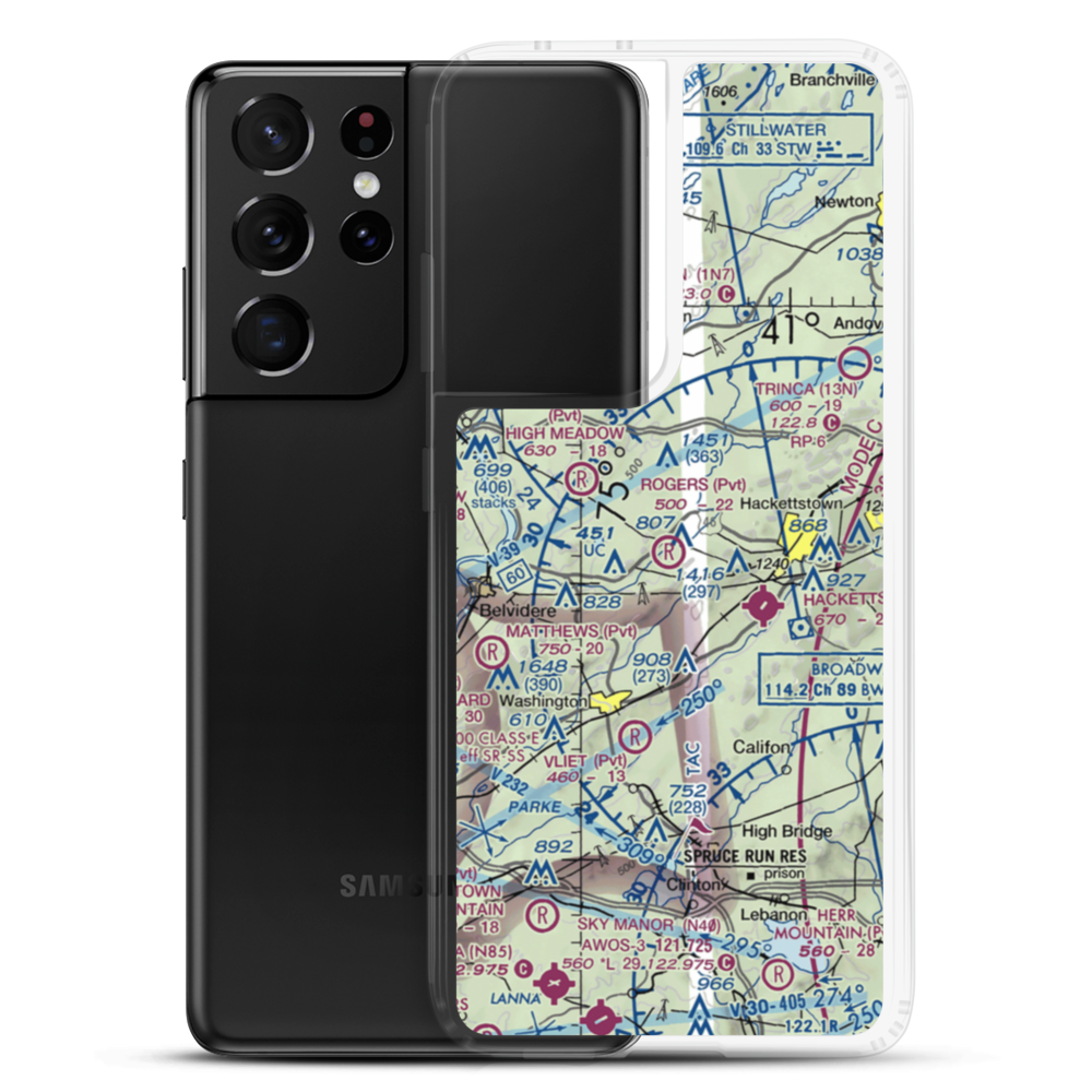 John E. Rogers Airport (NJ65) VFR Sectional Samsung Case Samsung Galaxy S21 Ultra model shown