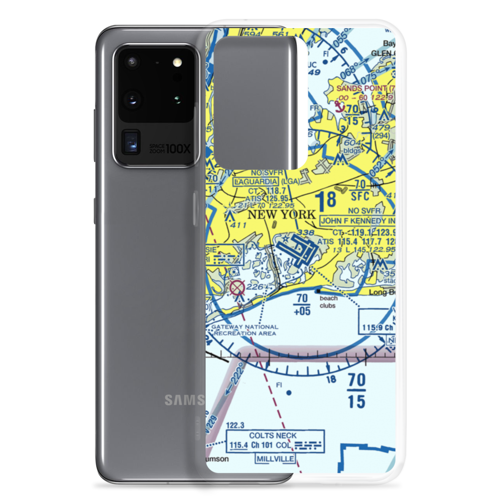 John F Kennedy International Airport (JFK) VFR Sectional Samsung Case Samsung Galaxy S20 Ultra model shown