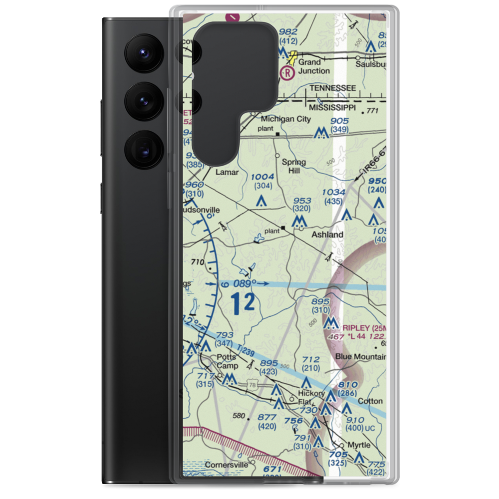 John Farese Airpark (MS14) VFR Sectional Samsung Case Samsung Galaxy S22 Ultra model shown