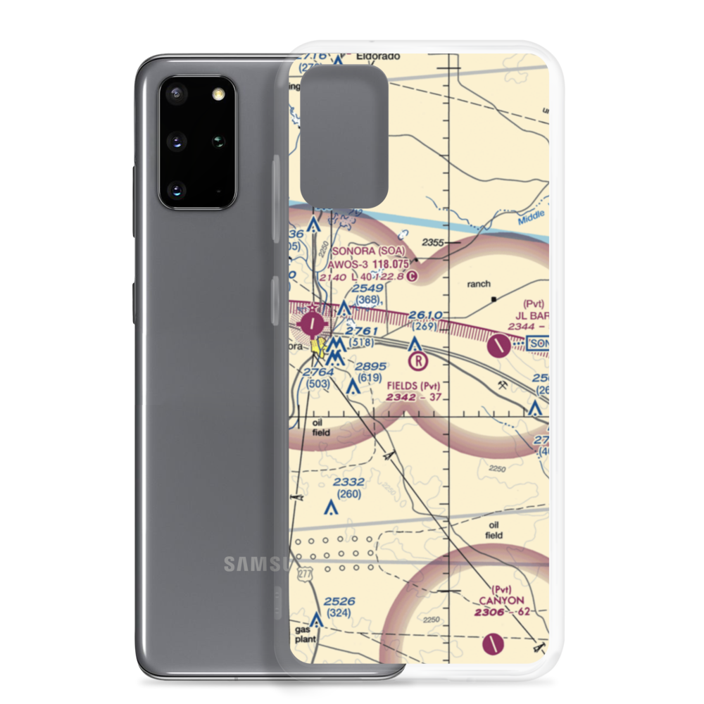 John Fields Ranch Airport (0XS2) VFR Sectional Samsung Case Samsung Galaxy S20 Plus model shown