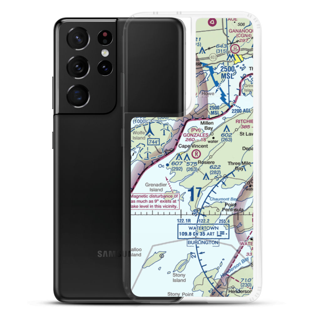 John Gonzales Field (NY69) VFR Sectional Samsung Case Samsung Galaxy S21 Ultra model shown