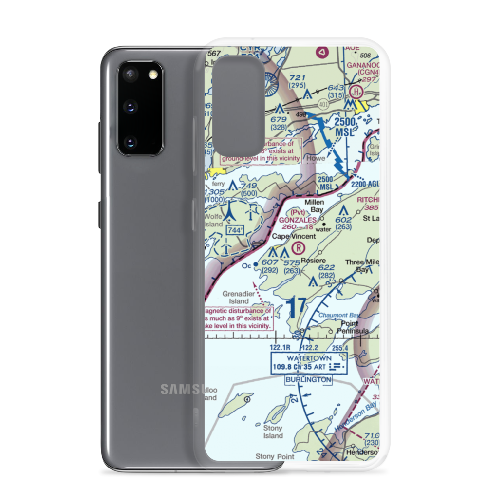 John Gonzales Field (NY69) VFR Sectional Samsung Case Samsung Galaxy S20 model shown