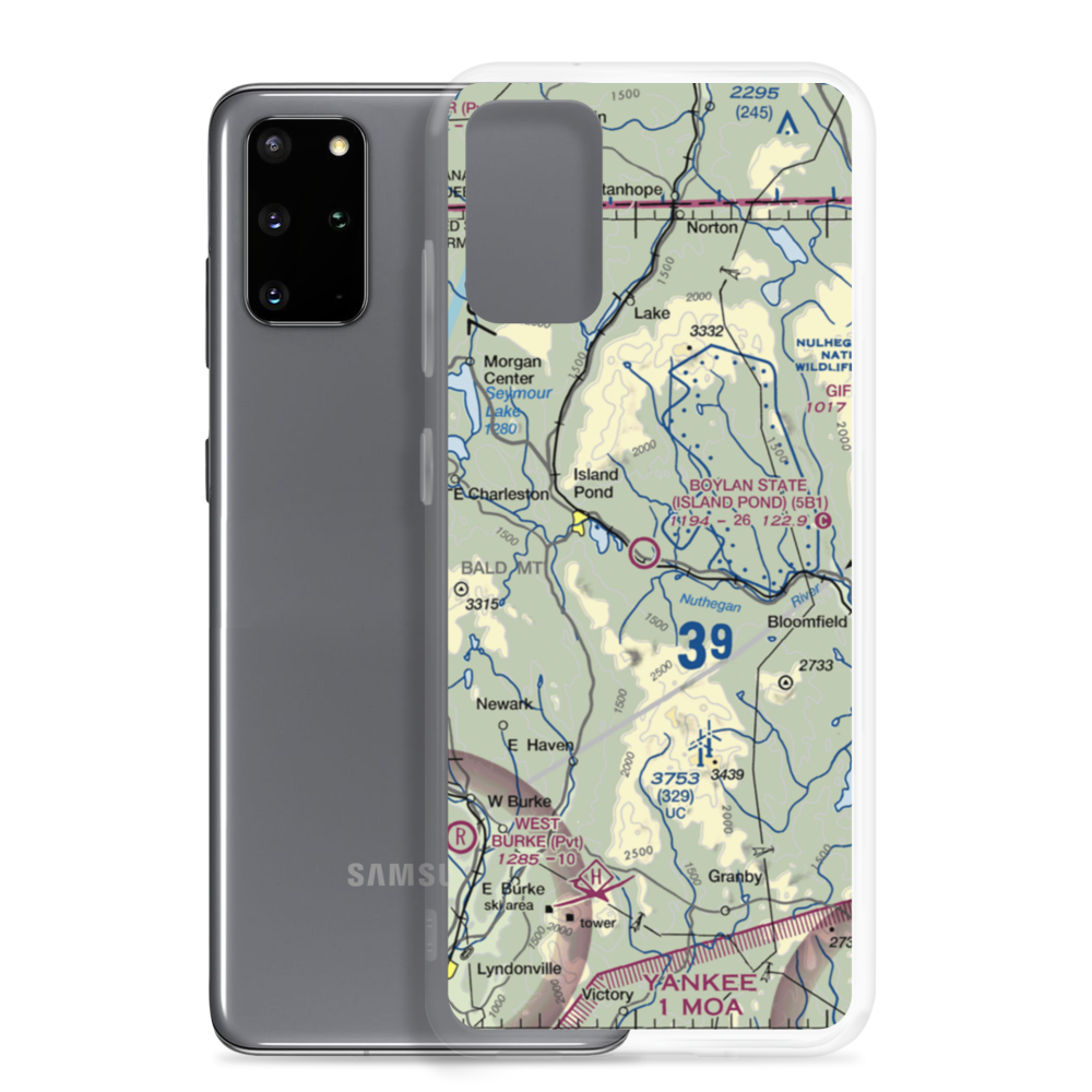 John H Boylan State (Island Pond) Airport (5B1) VFR Sectional Samsung Case Samsung Galaxy S20 Plus model shown