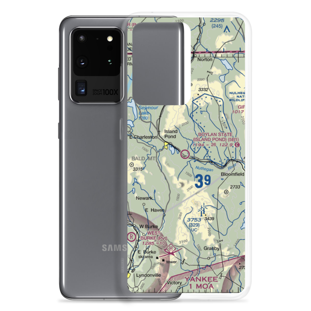 John H Boylan State (Island Pond) Airport (5B1) VFR Sectional Samsung Case Samsung Galaxy S20 Ultra model shown