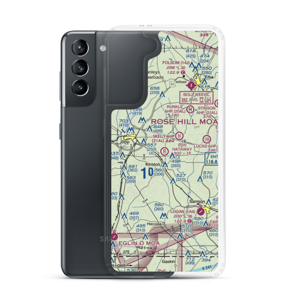 John H Hataway Airport (5AL7) VFR Sectional Samsung Case Samsung Galaxy S21 model shown