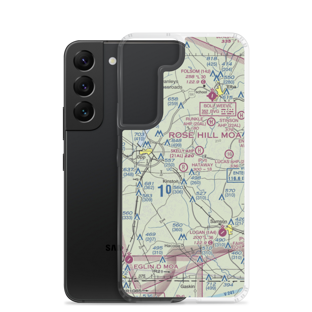John H Hataway Airport (5AL7) VFR Sectional Samsung Case Samsung Galaxy S22 model shown