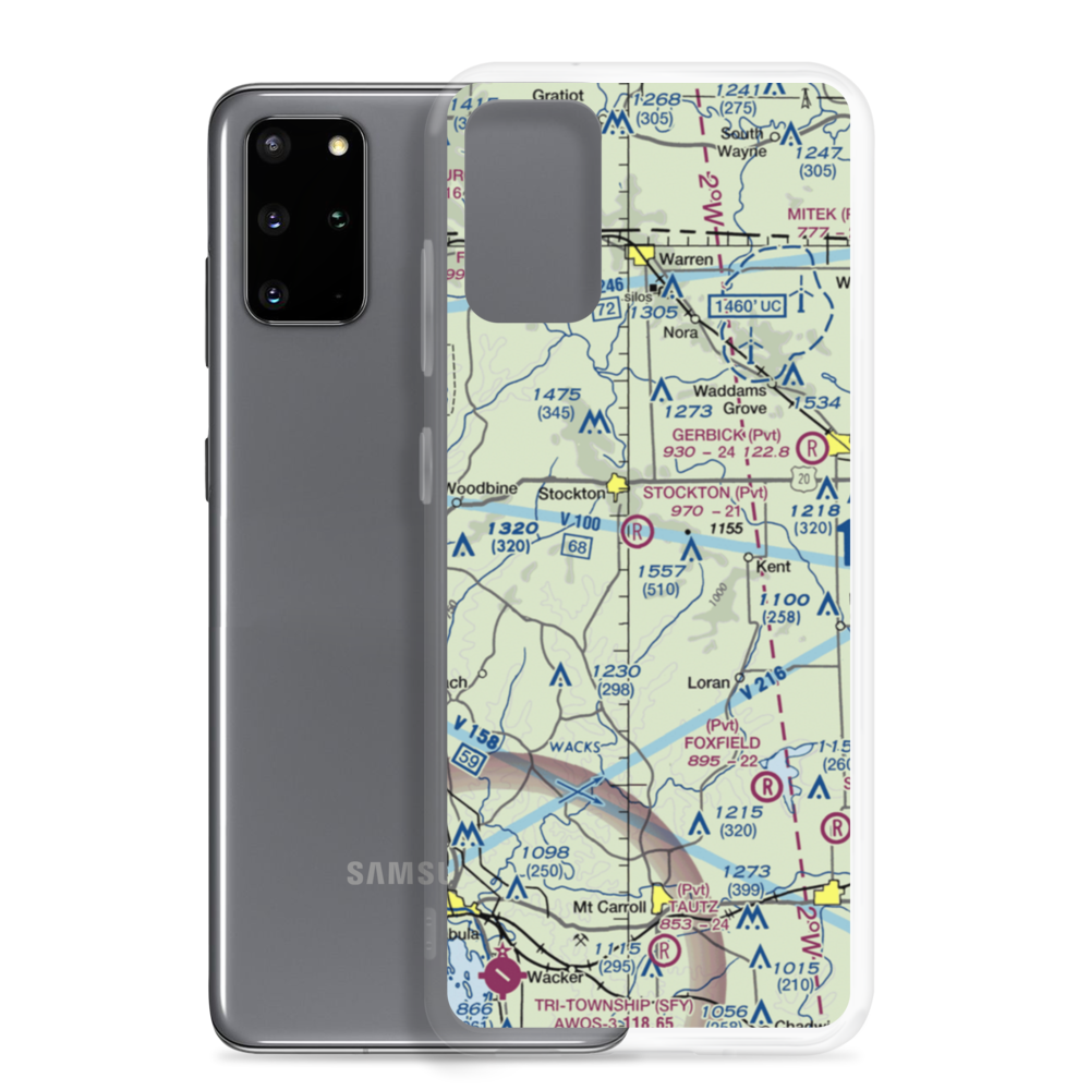 John L Coppernoll Airport (4LL3) VFR Sectional Samsung Case Samsung Galaxy S20 Plus model shown
