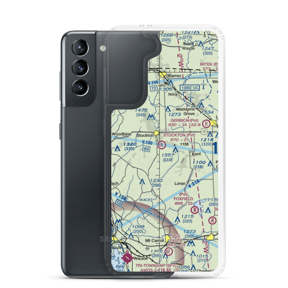 John L Coppernoll Airport (4LL3) VFR Sectional Samsung Case Samsung Galaxy S21 model shown