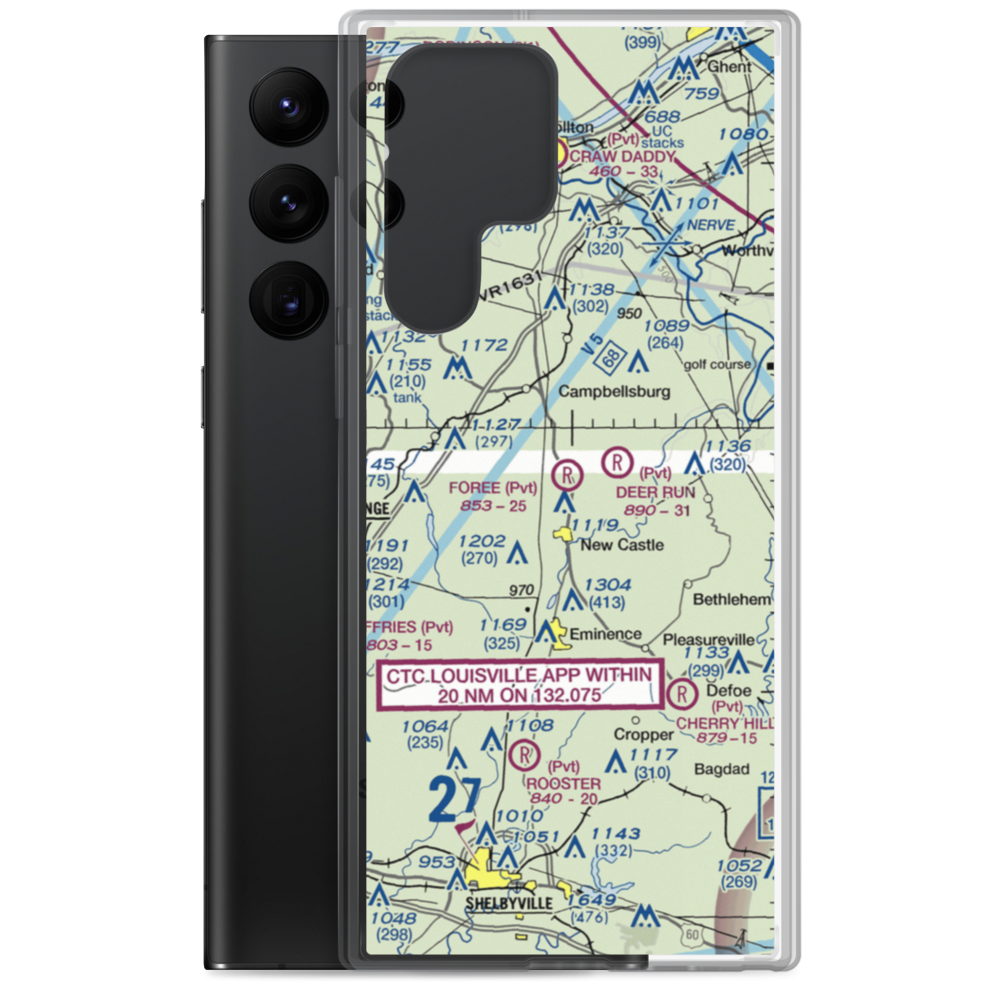John M. Foree Airport (12KY) VFR Sectional Samsung Case Samsung Galaxy S22 Ultra model shown