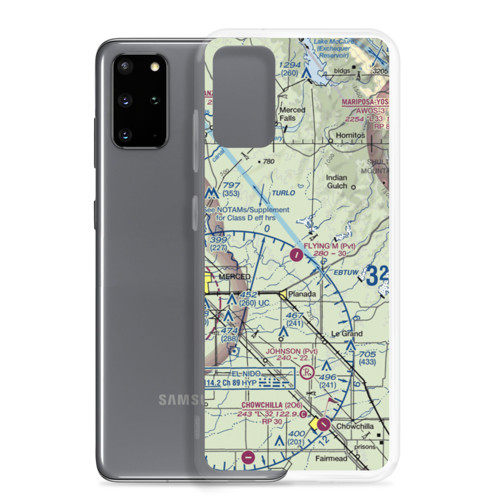 John Myers Airport (CA03) VFR Sectional Samsung Case Samsung Galaxy S20 Plus model shown