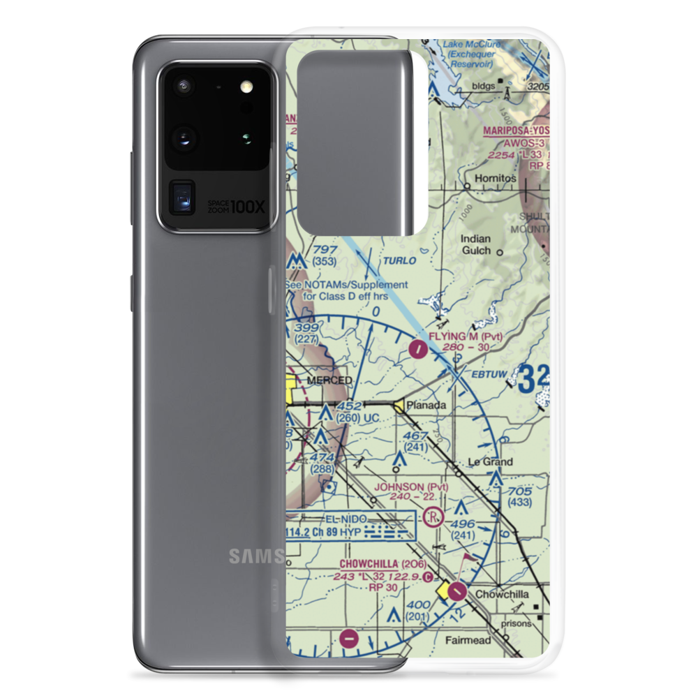 John Myers Airport (CA03) VFR Sectional Samsung Case Samsung Galaxy S20 Ultra model shown