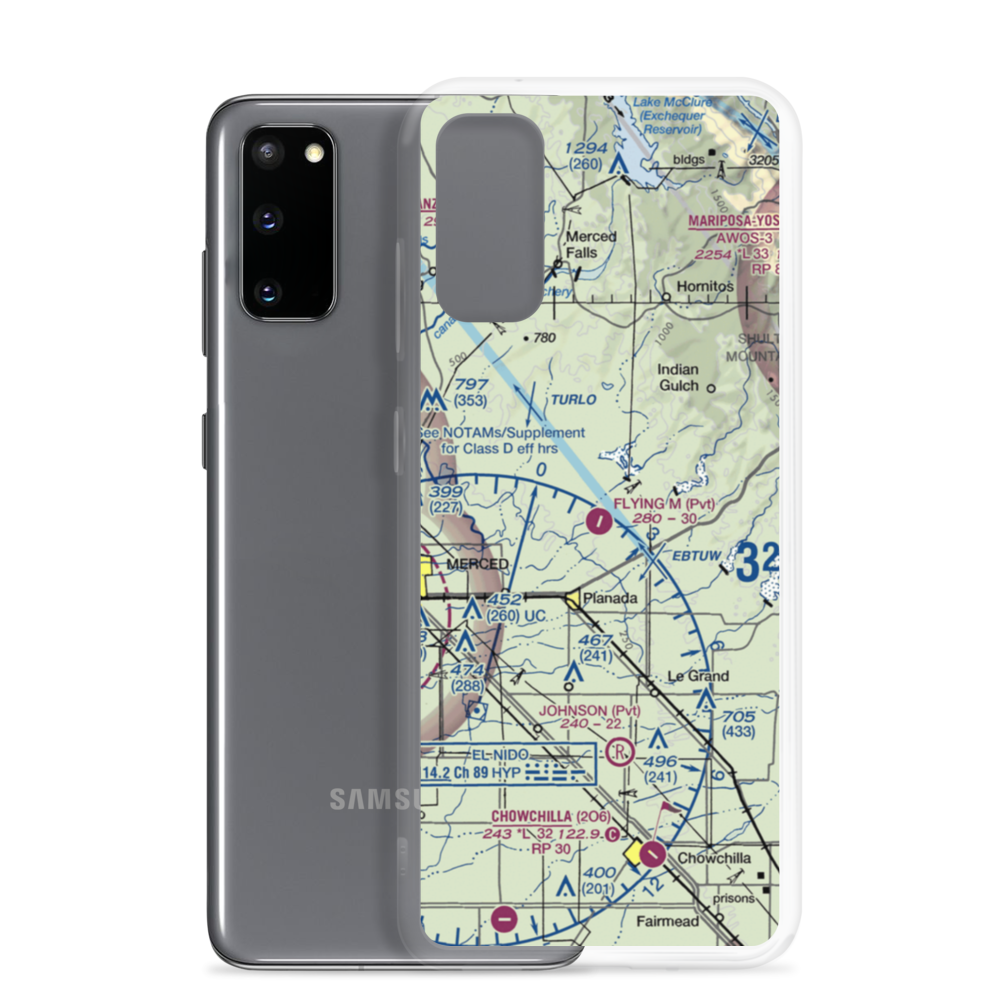 John Myers Airport (CA03) VFR Sectional Samsung Case Samsung Galaxy S20 model shown