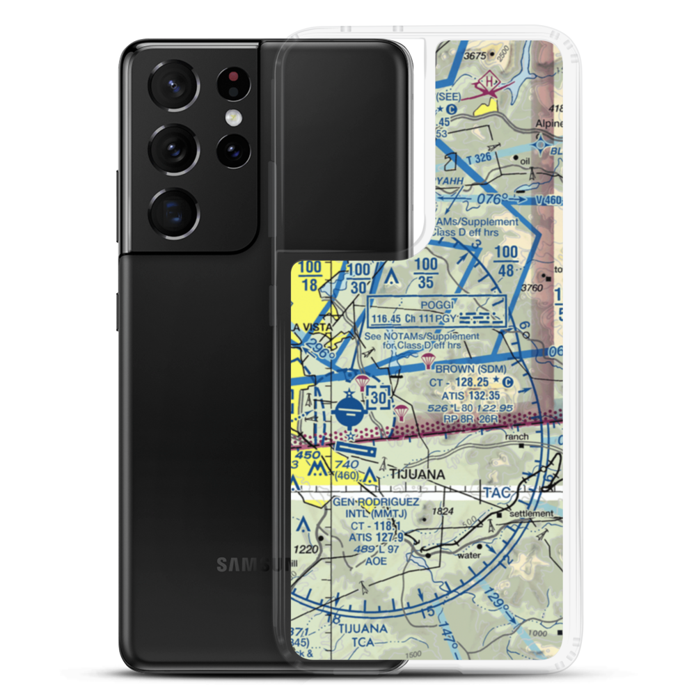 John Nichol's Field Airport (0CL3) VFR Sectional Samsung Case Samsung Galaxy S21 Ultra model shown