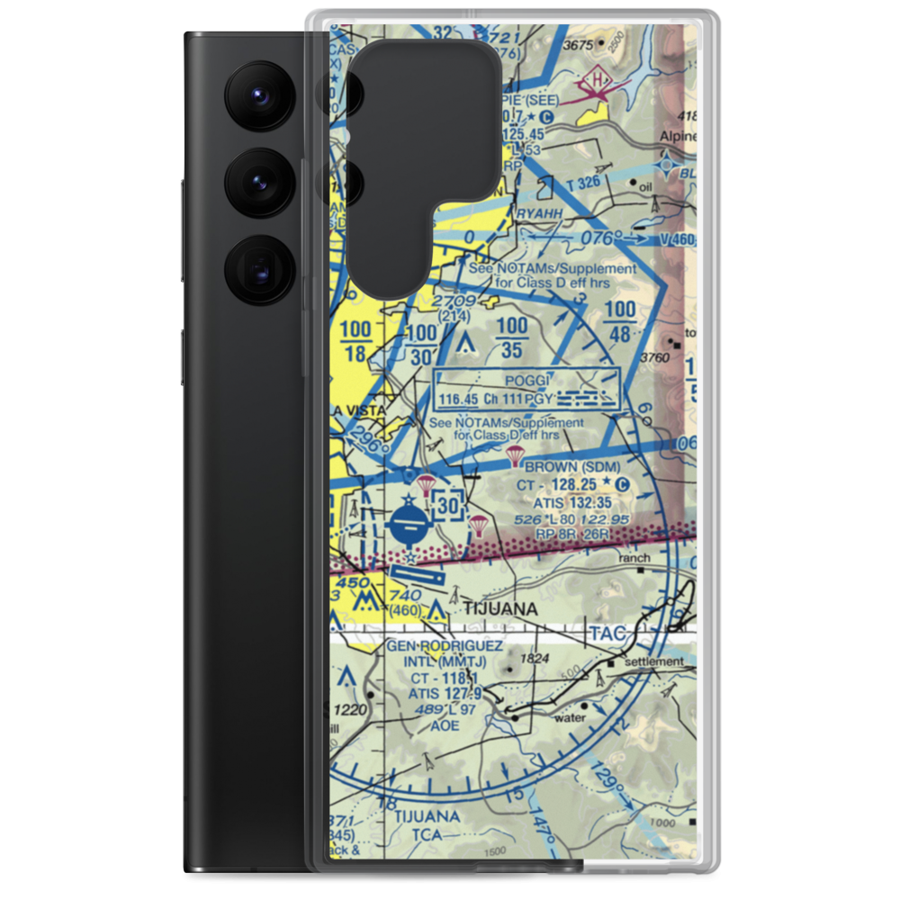 John Nichol's Field Airport (0CL3) VFR Sectional Samsung Case Samsung Galaxy S22 Ultra model shown