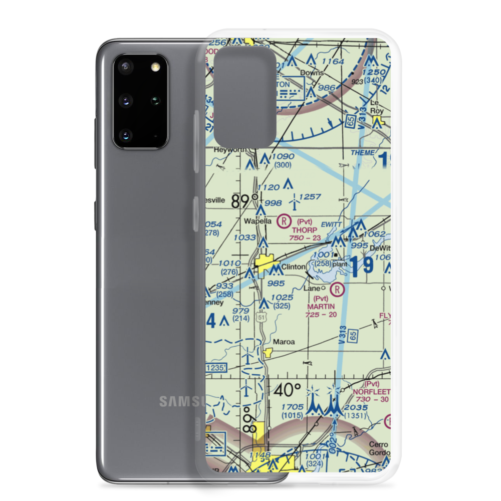 John Scharff Airport (33IL) VFR Sectional Samsung Case Samsung Galaxy S20 Plus model shown