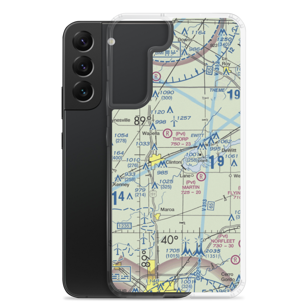 John Scharff Airport (33IL) VFR Sectional Samsung Case Samsung Galaxy S22 Plus model shown