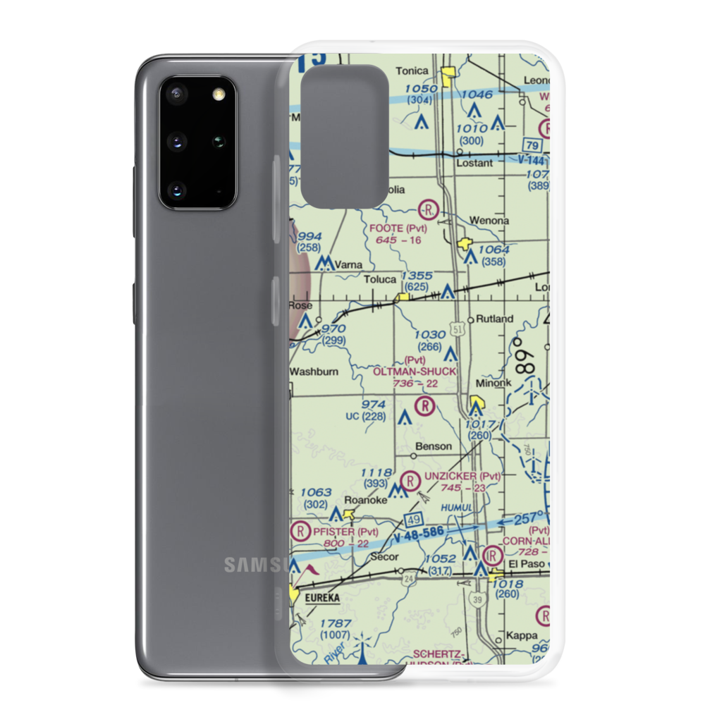 John W Meils Restricted Landing Area (LL98) VFR Sectional Samsung Case Samsung Galaxy S20 Plus model shown